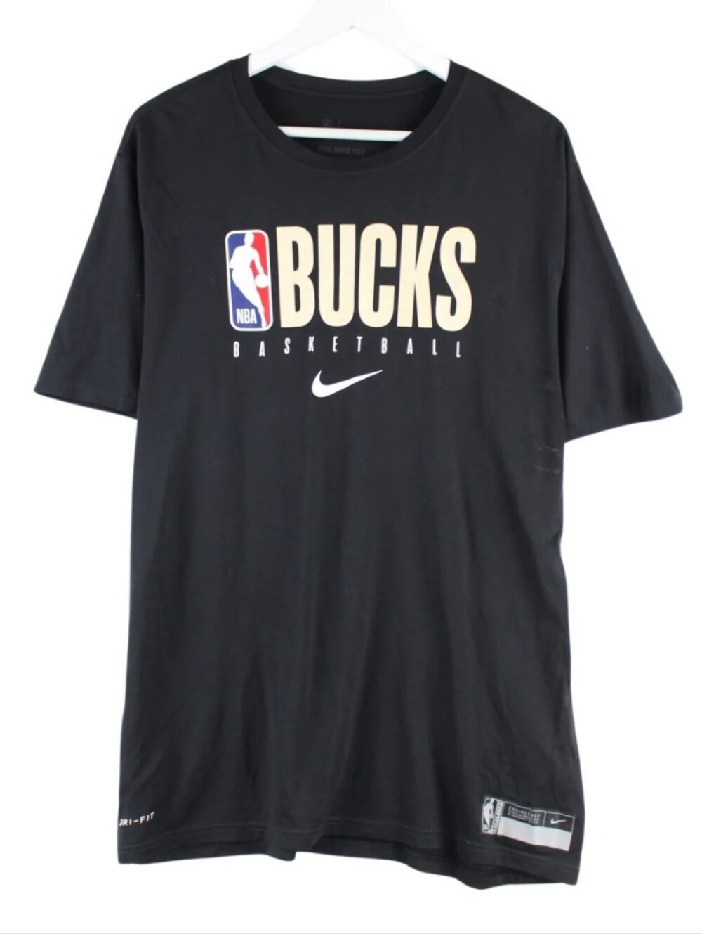 Nike NBA Bucks Black Graphic Tee Good Condition